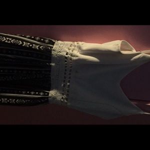 White and black romper